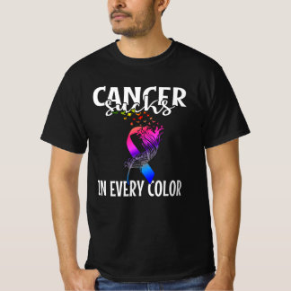 Kankerbewustzijnsproblemen in alle kleurdieren t-shirt