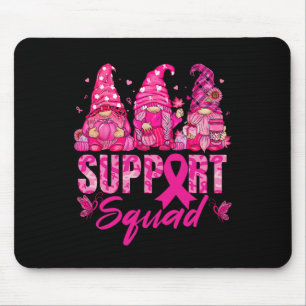 Kankerbewustzijnsshirt voor vrouwen Gnomes Support Muismat