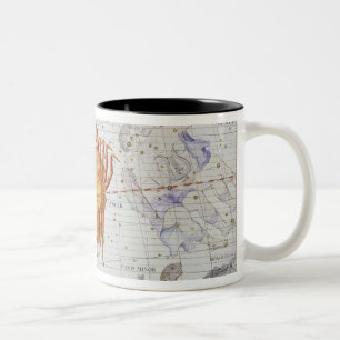 Kankerconstellatie, bord 4 van "Atlas Coele" Tweekleurige Koffiemok