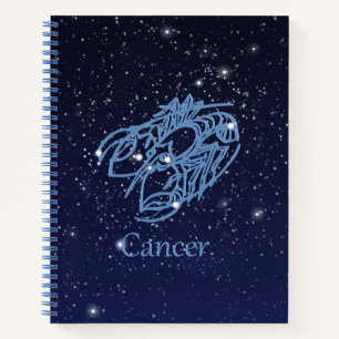 Kankerconstellatie en dierentuin met sterren notitieboek