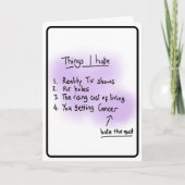 Kankerdiagnose Kaart (Voorkant)