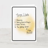 Kankerdiagnose Kaart (Voorkant)