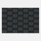 Kankerdierentuin Birthday Fun Quote Blue Text Inpakpapier Vel (Voorkant 3)