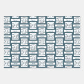 Kankerdierentuin Birthday Fun Quote Blue Text Inpakpapier Vel (Voorkant 2)