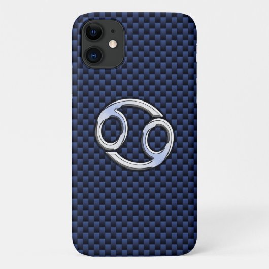 Kankerdierentuin op afdruk van blauwe koolstofveze Case-Mate iPhone case (Achterkant)