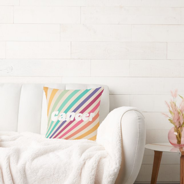 Kankerdierentuin Retro regenboogstralen rondom de  Kussen (Bank)