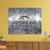 Kankerdiersymbool in industriële stijl canvas afdruk (Insitu (Woonkamer))