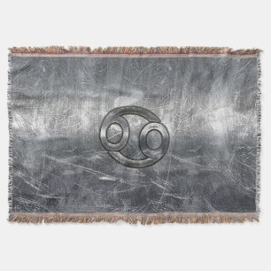 Kankerdiersymbool in industriële stijl deken