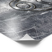 Kankerdiersymbool in industriële stijl foto afdruk (Hoek)