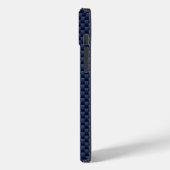 Kankerdiersymbool Navy Blue Carbon Fiber Case-Mate iPhone Case (Achterkant / Links)