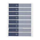 Kankerdiersymbool Navy Blue Carbon Fiber Print Adreslabel Wikkel (Vel)