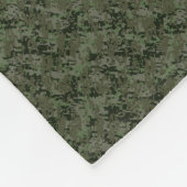 Kankerdiersymbool op groene digitale camo fleece deken (Hoek)