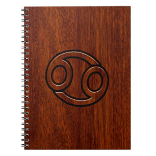Kankerdiersymbool op Mahogany Style Decor Notitieboek