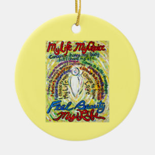 Kankergedicht White Angel Art Custom Gift Ornament
