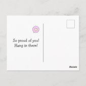 Kankergesteente! Ik ben zo trots op je! Aanmoedigi Briefkaart (Achterkant)