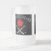 Kankerhoofd Matglas Bierpul (Voorkant links)