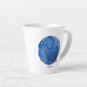 Kankerkanker Waterverf Night Sky Constellation Zod Latte Mok (Rechterhoek)