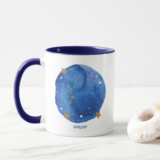 Kankerkanker Waterverf Night Sky Constellation Zod Mok (Met donut)