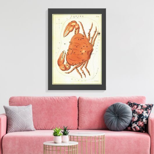 Kankerkrab Constellatie, Urania's Mirror Canvas Afdruk (Insitu (Woonkamer))