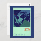 Kankerkrab Constellatie  Zodiac Astrologie Briefkaart (Voorkant / Achterkant)