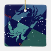 Kankerkrab Constellatie  Zodiac Astrologie Keramisch Ornament (Achterkant)