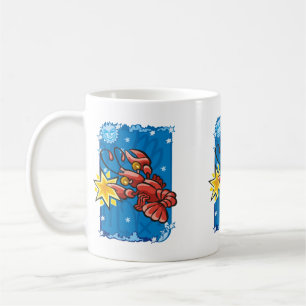 Kankerkrab in de nachtelijke hemel koffiemok