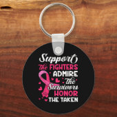 Kankerondersteuning Bewonder eer borstkanker Aware Sleutelhanger (Voorkant)