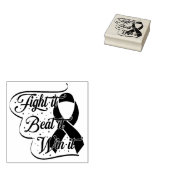 Kankerondersteuning Quote Rubber Stempel (Gestempeld)