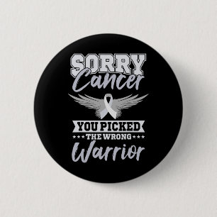 Kankeroorlogswereld Kanker Dag Cadeau Roze Lint  Ronde Button 5,7 Cm