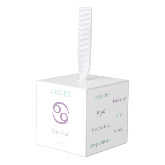 KankerOrnament Kubus Ornament (Voorkant hoekig)