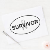 Kankeroverlevende euro ovale Sticker sticker (Envelop)