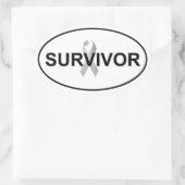 Kankeroverlevende euro ovale Sticker sticker (Tas)