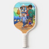 Kankeroverlevende standaard zwarte pickleball pedd paddle (Voorkant)