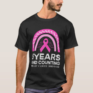 Kankeroverlevende T-shirt 5 jaar kankervrij roze R