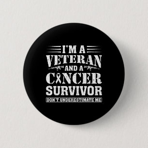 Kankeroverlevende Veteranen Wereldkankerdag  Ronde Button 5,7 Cm