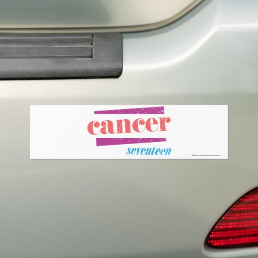 Kankerroze Bumpersticker (Op auto)