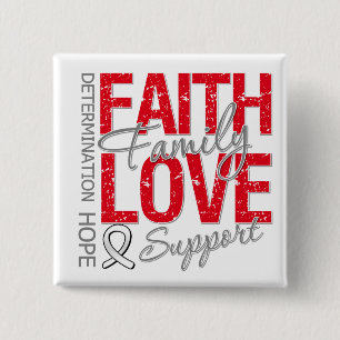 Kankerverwekkende slogan Collage Lung-kanker Vierkante Button 5,1 Cm