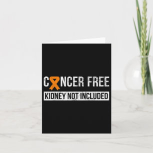Kankervrij Niet inbegrepen Kidney Cancer Awareness Kaart