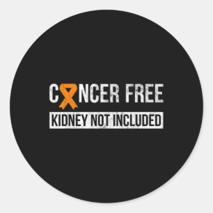 Kankervrij Niet inbegrepen Kidney Cancer Awareness Ronde Sticker