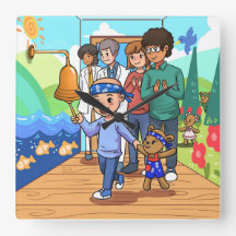 Kankervrije overlevende wandklok