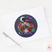 Kankerzodiaal teken ronde sticker (Envelop)