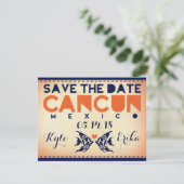 KANKUN sparen de Bestemming van de Datum Save The Date (Staand voorkant)