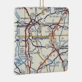 Kannapolis NC  kaart Keramisch Ornament (Rechts)