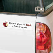 Kannibalisme is geen familiewaarde bumpersticker (Op Truck)