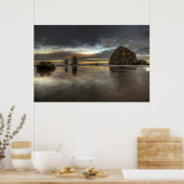 Kannon Beach Low Tide Oregon Pacific Ocean Poster (Keuken)