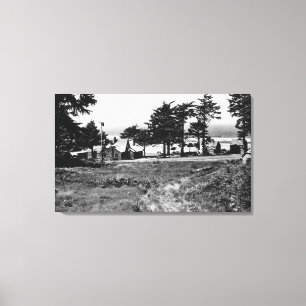 Kannon Beach, Oregon Arcadia Cottages Ocean Canvas Afdruk