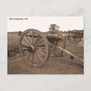 Kannon voor de burgeroorlog, Gettysburg, PA Briefkaart