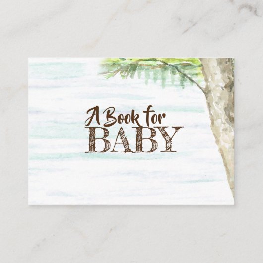 Kano Adventure Boek voor Baby shower Insert Visitekaartje (Achterkant)