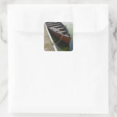 Kano boot aangemeerd vierkante sticker (Tas)