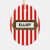 Kano Camping Kerstmis Collectible Keramisch Ornament (Achterkant)